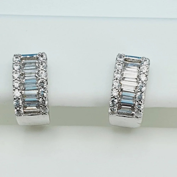 "925 Sterling Silver CZ Beautiful Earrings for Women, 1USPAR4264 - Picture 6 of 11